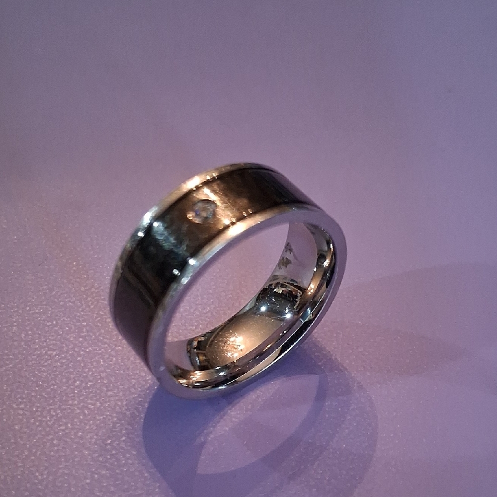Unisex Tungsten Carbide Wedding Band Sz 8